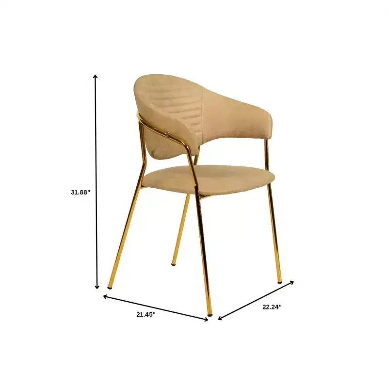 Chaise de salle à manger recouverte de cuir et de velours, assise et dossier ergonomiques rembourrés, fauteuil d'appoint avec piètement en acier inoxydable