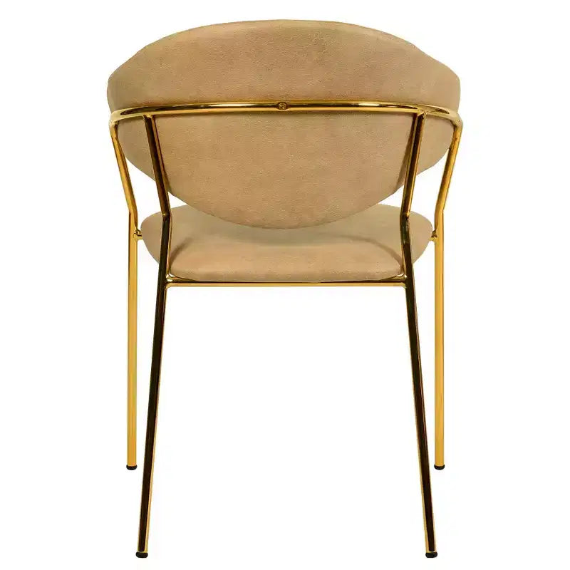 Chaise de salle à manger recouverte de cuir et de velours, assise et dossier ergonomiques rembourrés, fauteuil d'appoint avec piètement en acier inoxydable