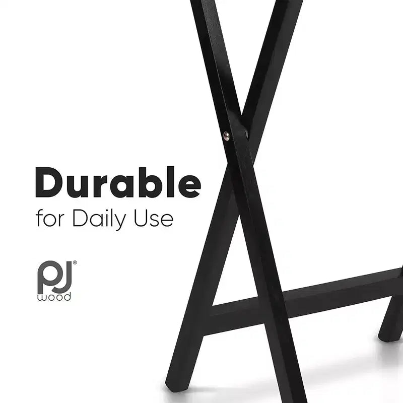 Table de plateau à collation pliable en bois pour téléviseur, marron