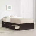 Lit plateforme jumeau avec tiroirs de rangement pour enfants